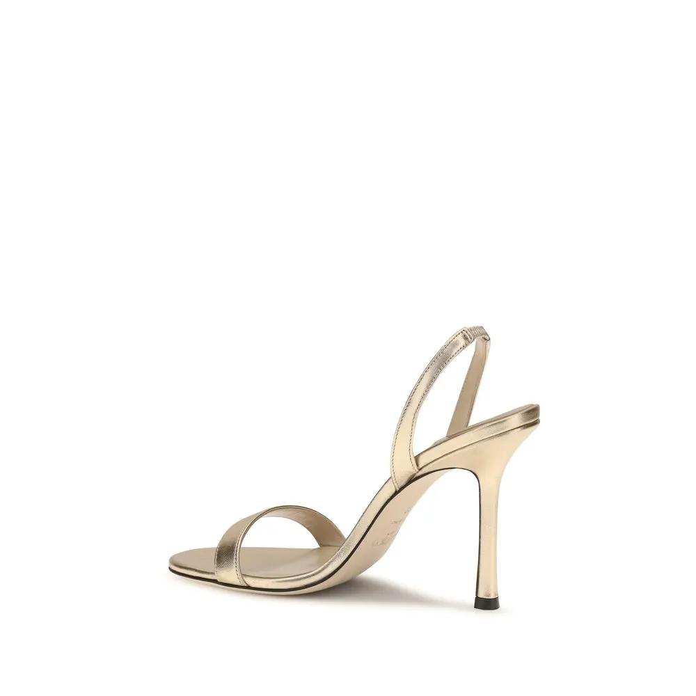 Sandales à talons aiguilles Jimmy Choo Bos Taurus en cuir de veau doré