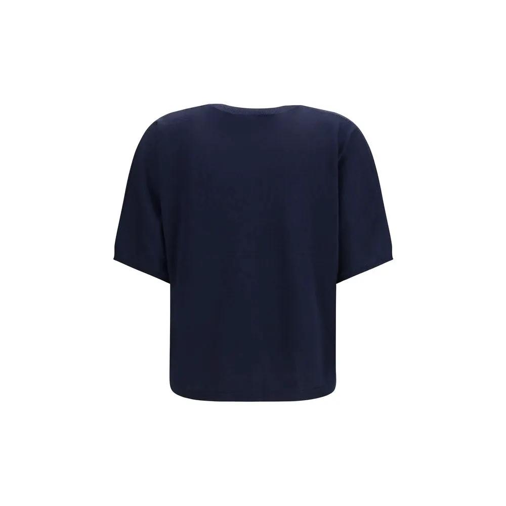 Pull sans manches en cachemire bleu Brunello Cucinelli