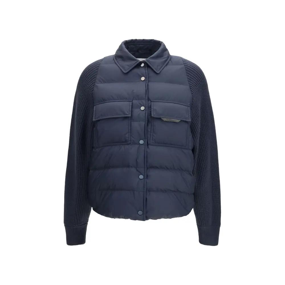 Brunello Cucinelli Blue Polyester Jacket