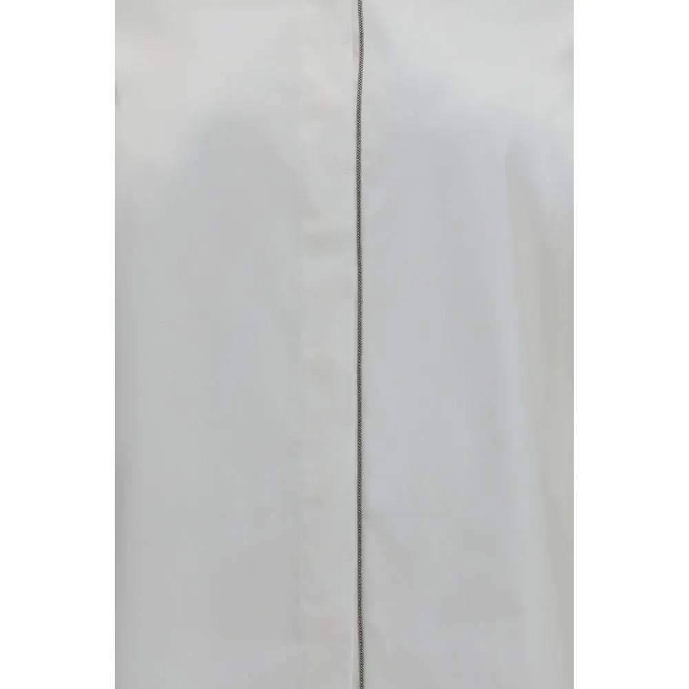Brunello Cucinelli White Cotton Dress Shirt