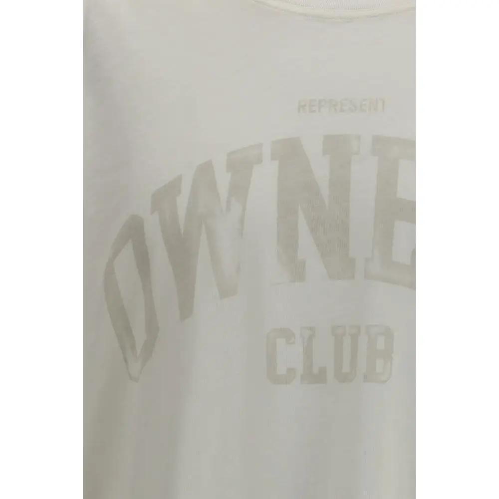 T-shirt en coton blanc Représente