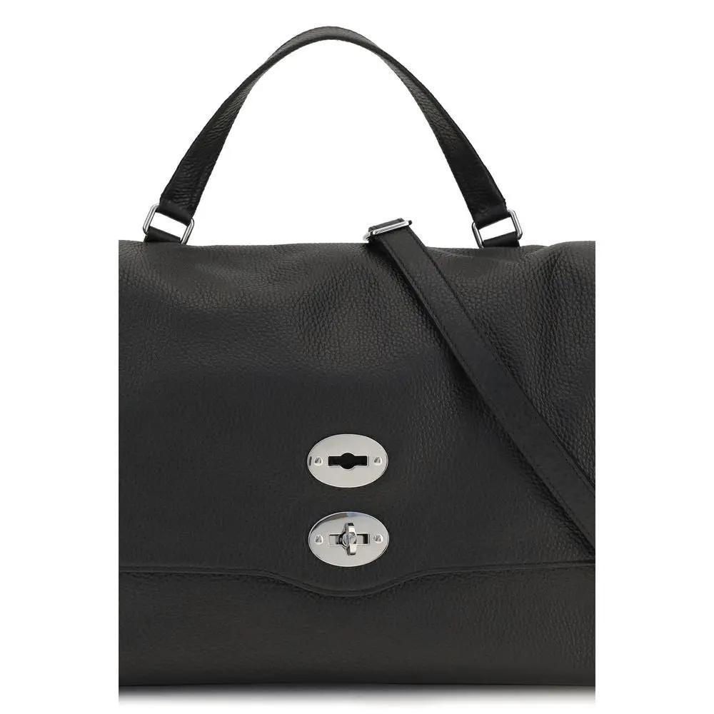 Zanellato Black Calf Leather Bos Taurus Handbag