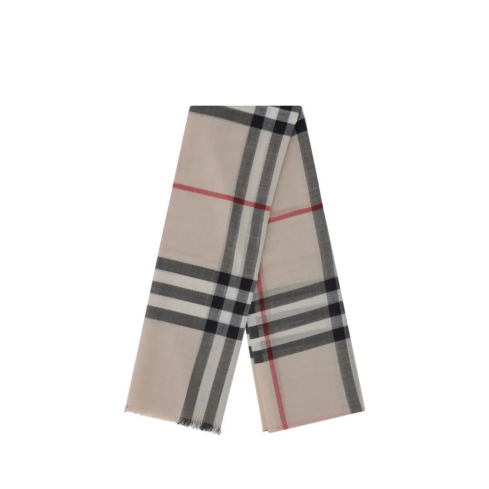 Écharpe en soie marron Burberry