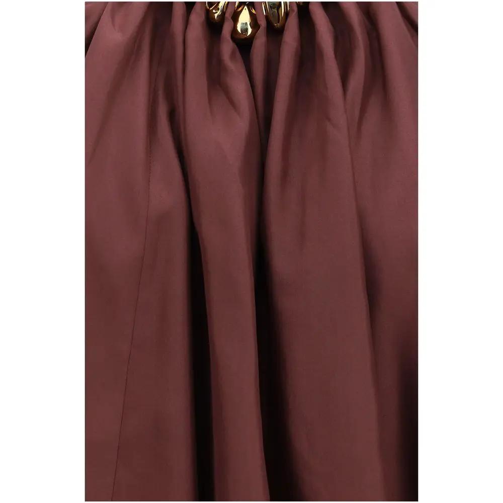 Zimmermann Bordeaux Silk Sleeveles T-Shirt