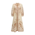 Robe décontractée en lin beige Zimmermann