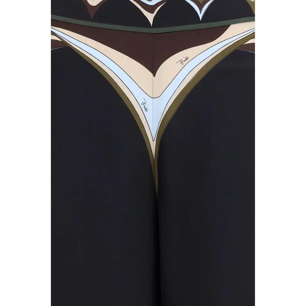 Emilio Pucci Black Silk Flared Pants