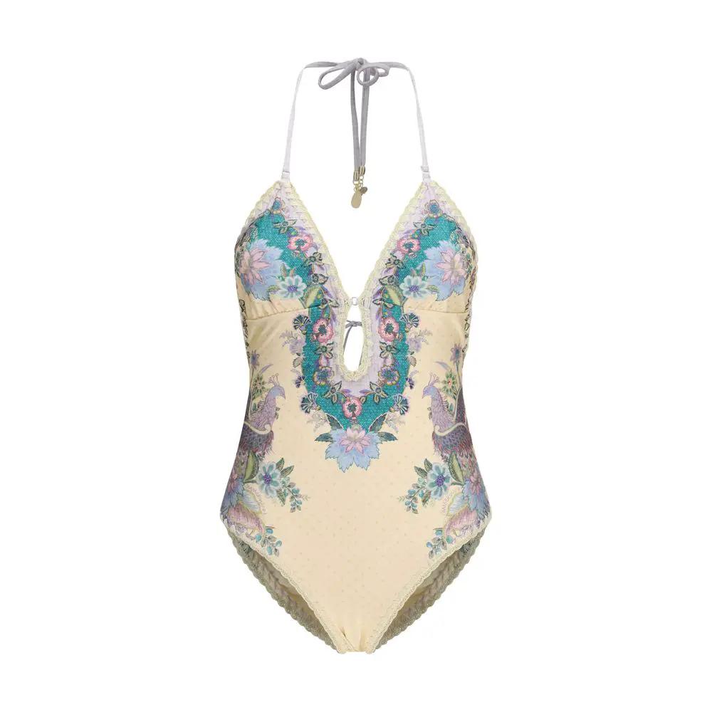 Maillot de bain une pièce en polyamide beige Zimmermann