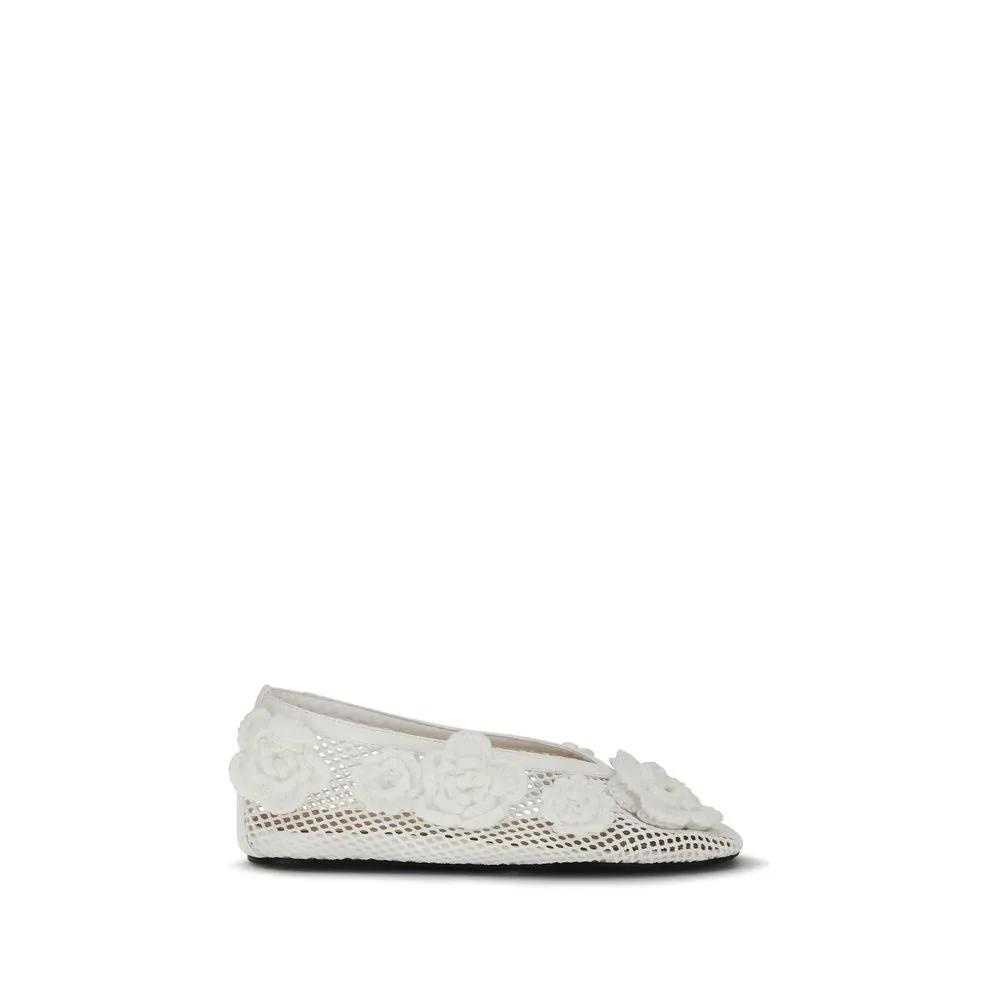 Ballerines blanches en polyéthylène Ganni