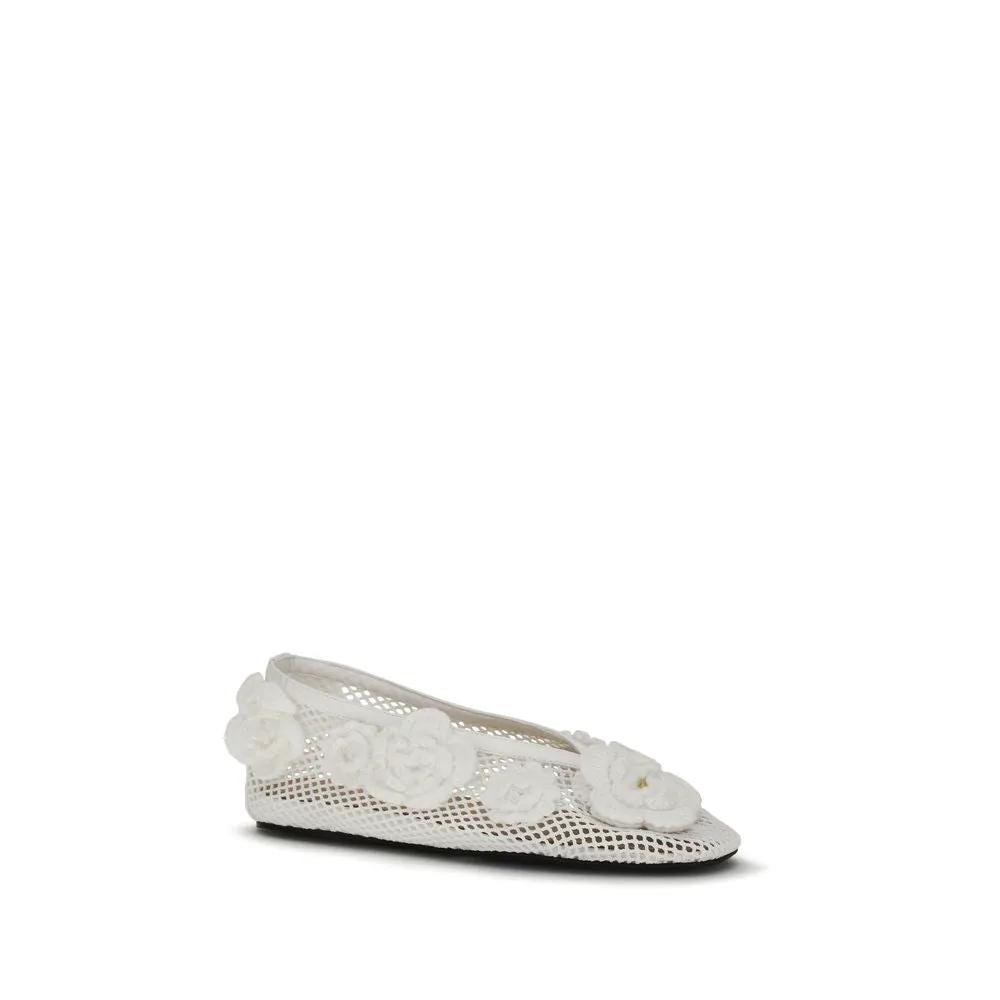 Ballerines blanches en polyéthylène Ganni