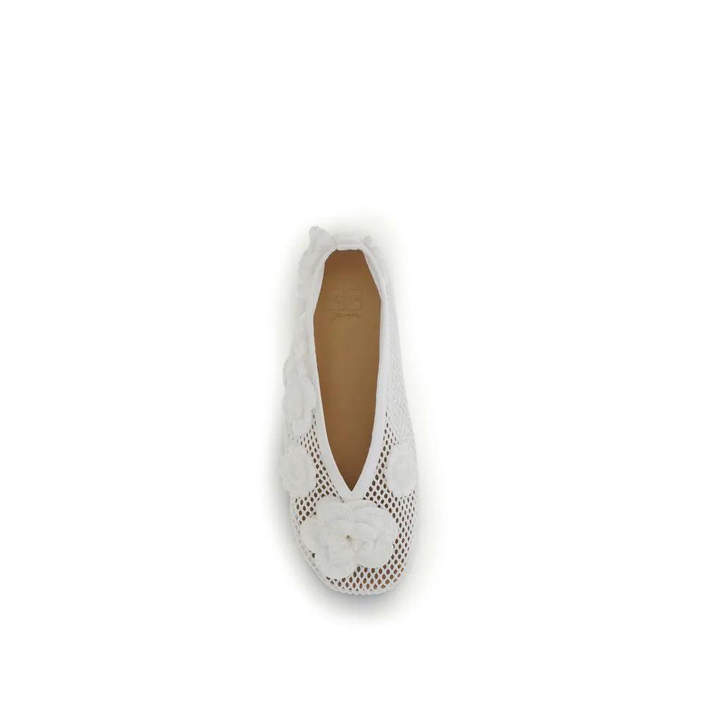 Ballerines blanches en polyéthylène Ganni