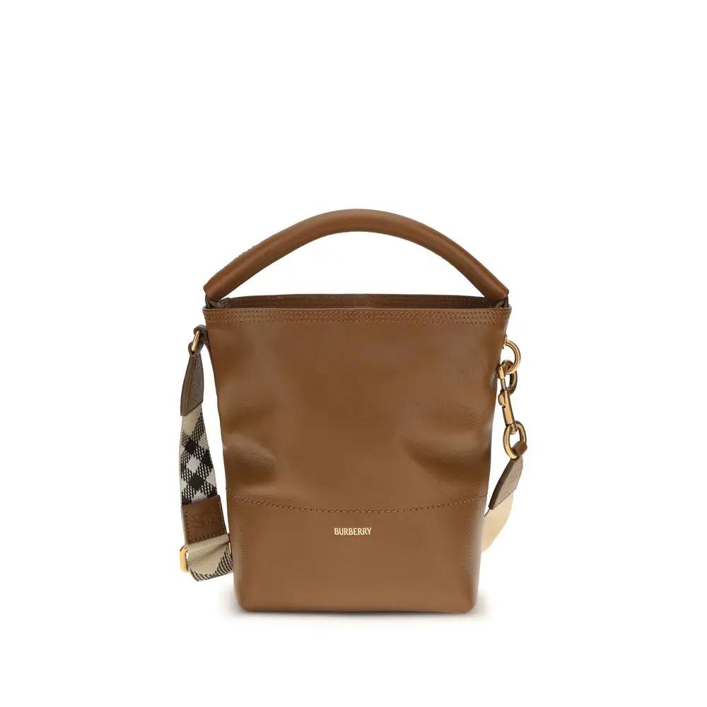 Sac seau Burberry en cuir de veau marron Bos Taurus