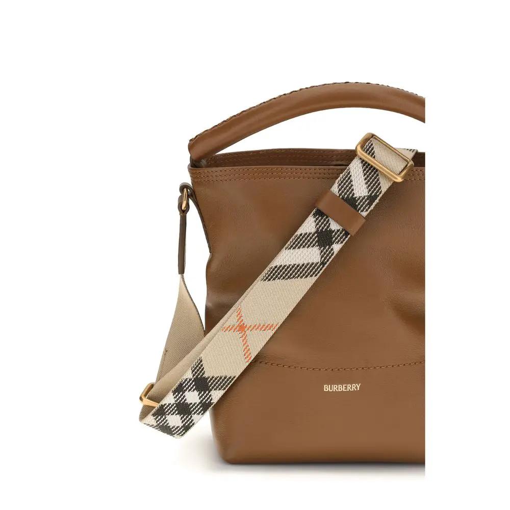 Sac seau Burberry en cuir de veau marron Bos Taurus