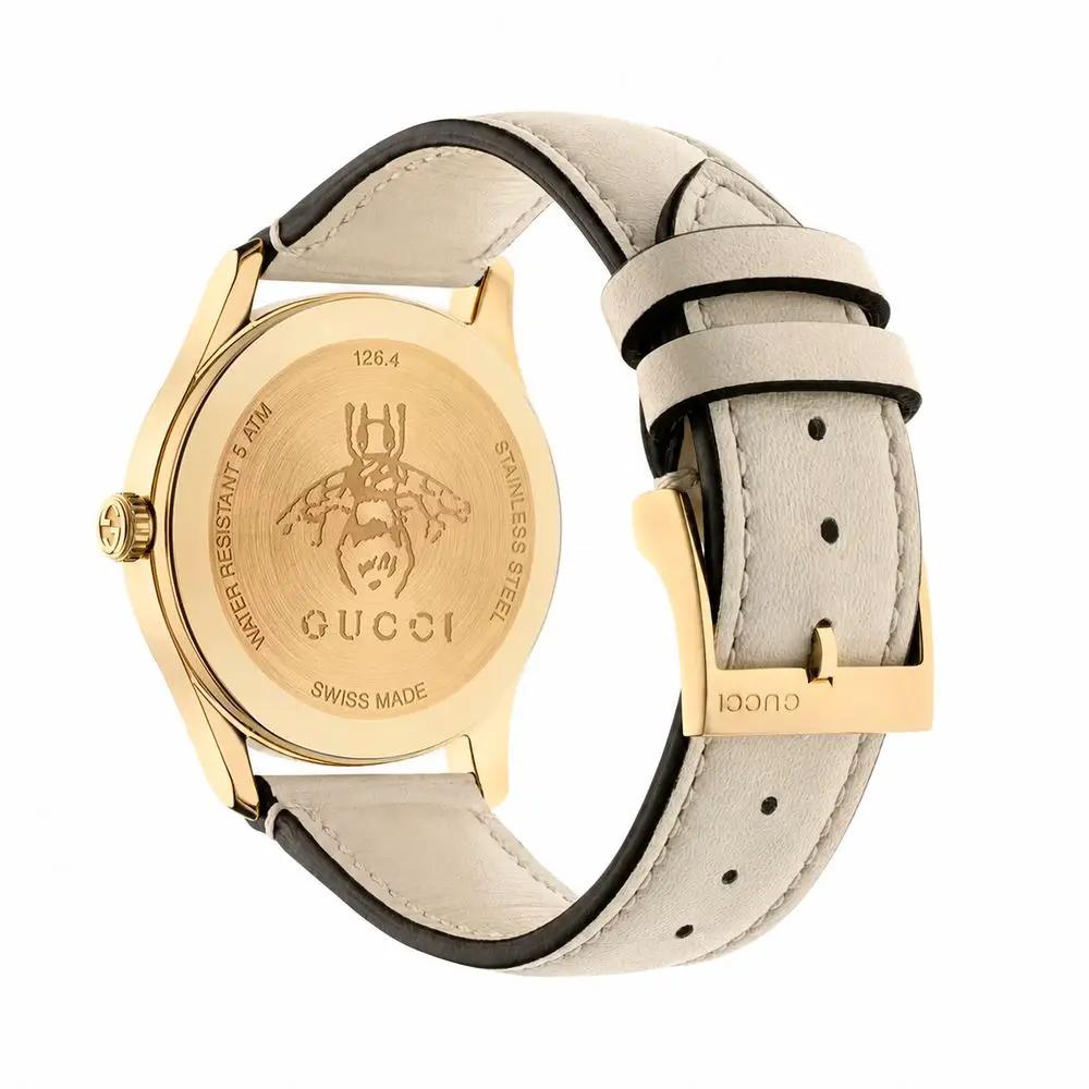 Montre Gucci en cuir beige