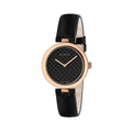 Montre habillée Gucci en cuir noir