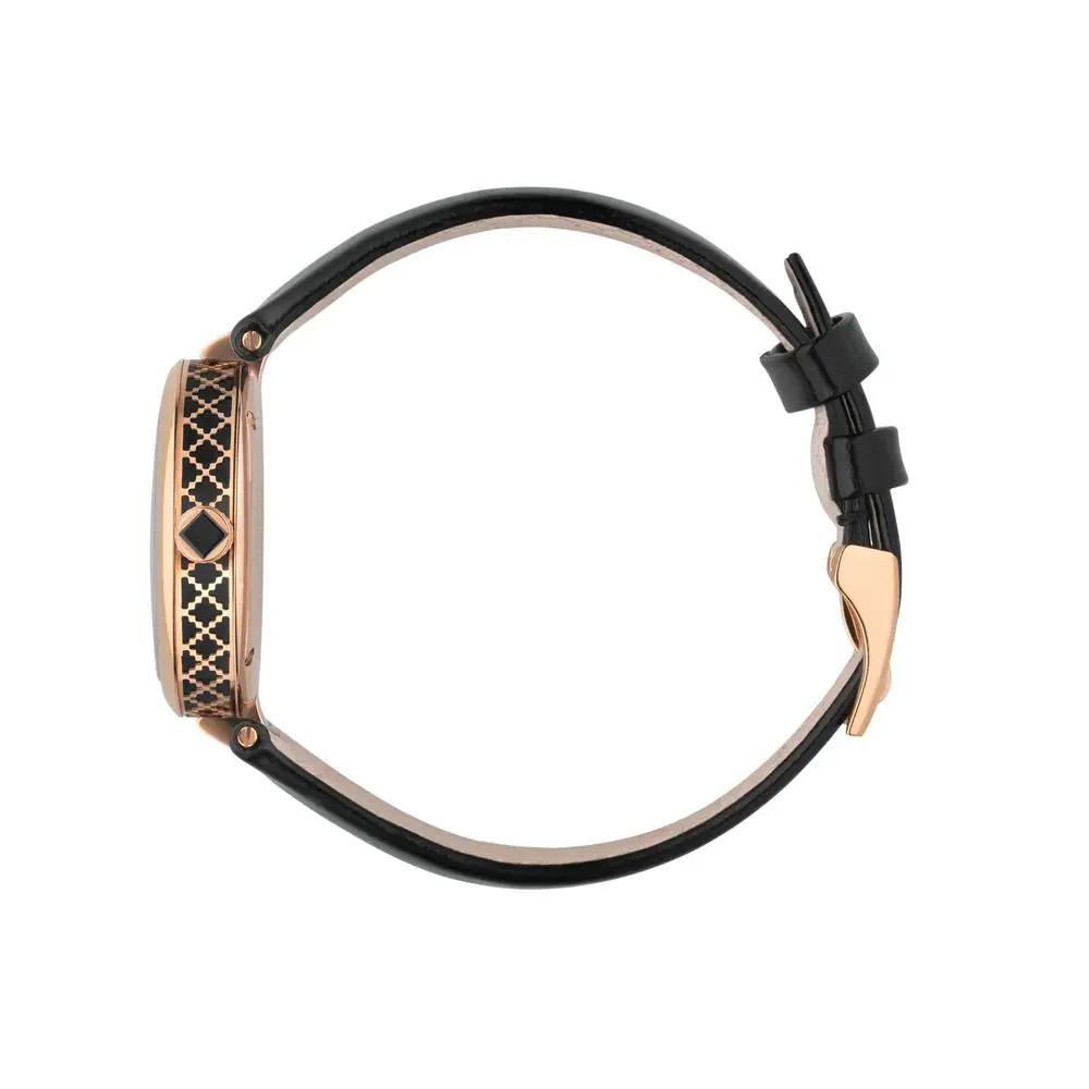 Montre habillée Gucci en cuir noir