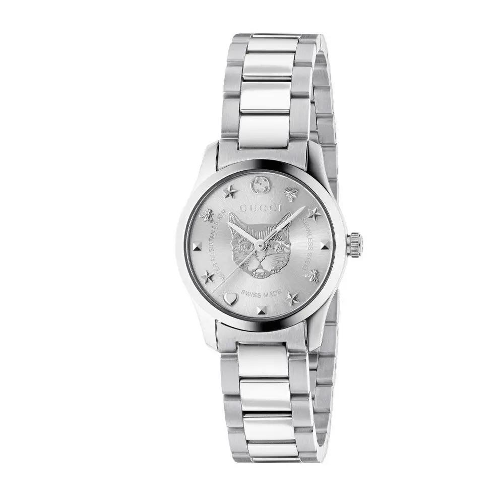 Gucci Gray Stainless Steel Dress Watch