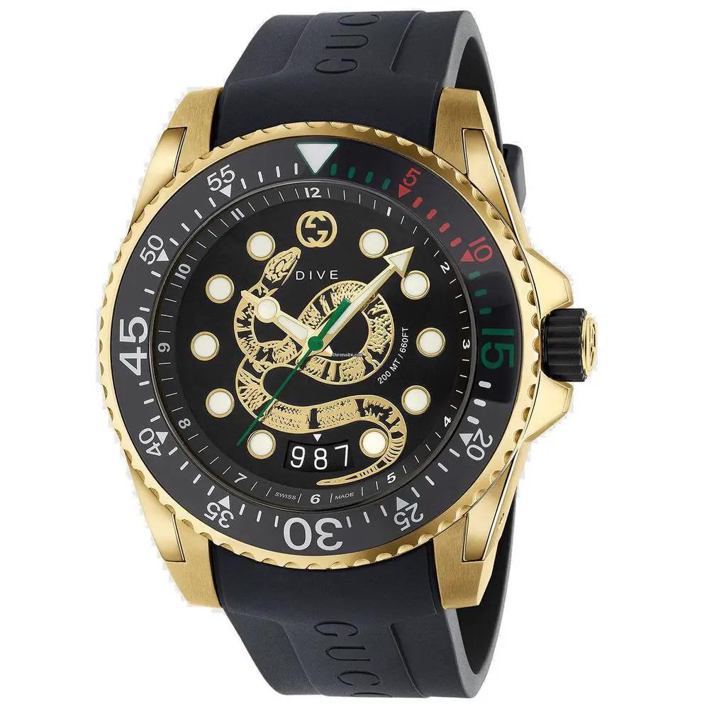 Montre Sport Gucci en caoutchouc noir