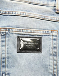 Dolce & Gabbana Jean Droit Homme Taille Moyenne Délavé Bleu