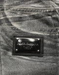 Jean droit Dolce & Gabbana gris délavé taille mi-haute