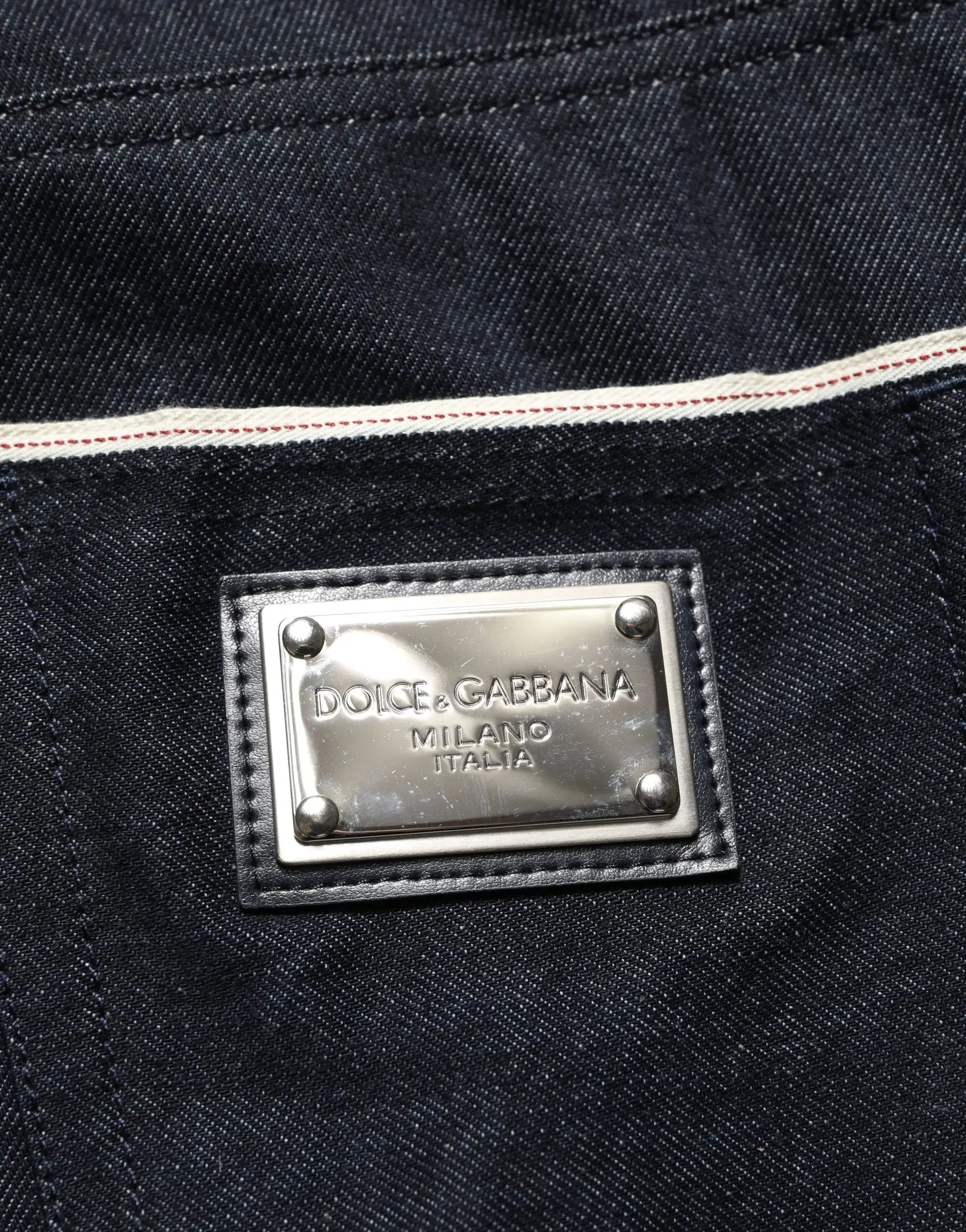 Dolce & Gabbana Black Cotton Mid Waist Classic Men Denim Jeans