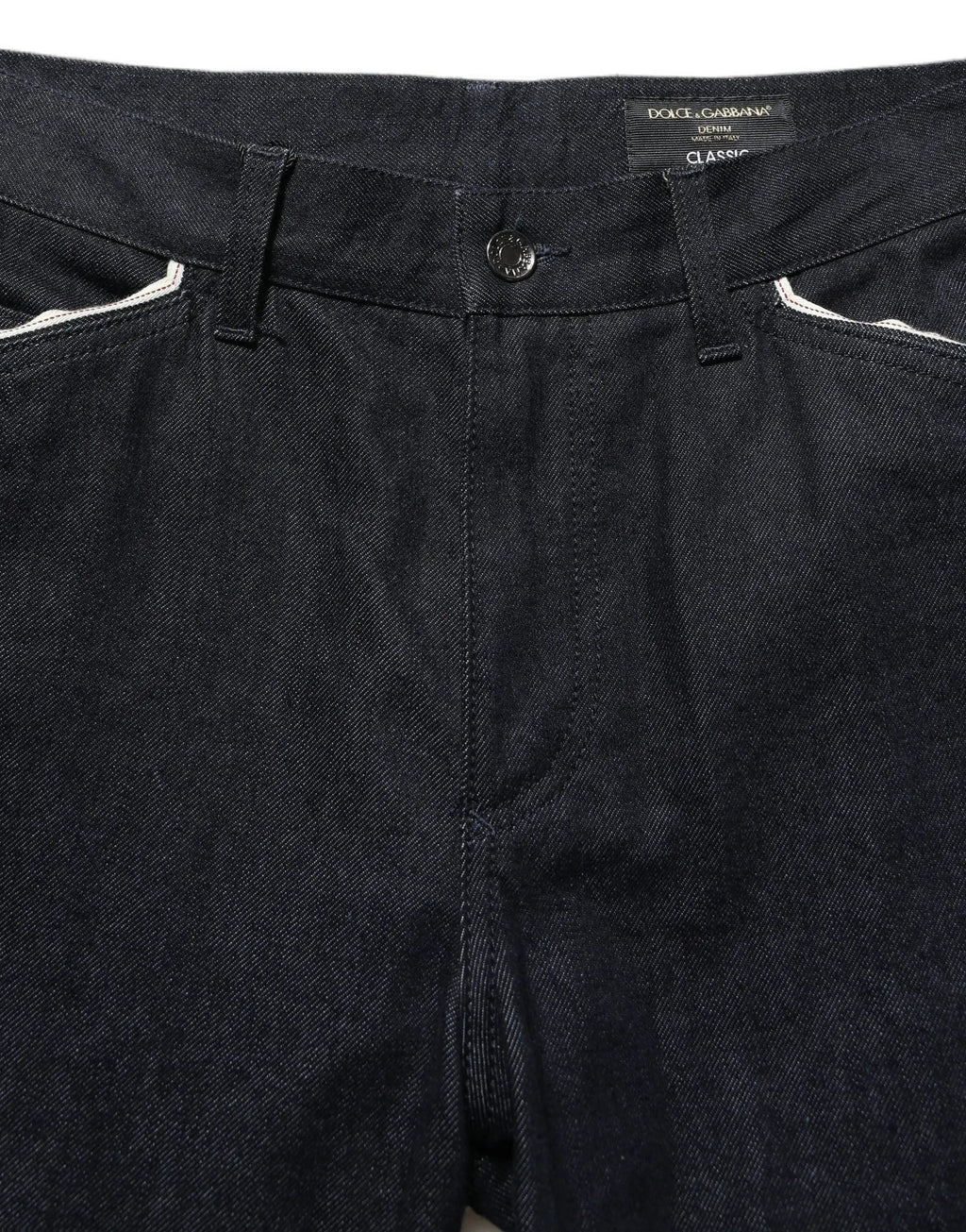 Dolce & Gabbana Black Cotton Mid Waist Classic Men Denim Jeans
