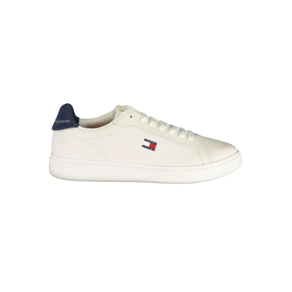 Tommy Hilfiger White Polyurethane Men's Sneaker