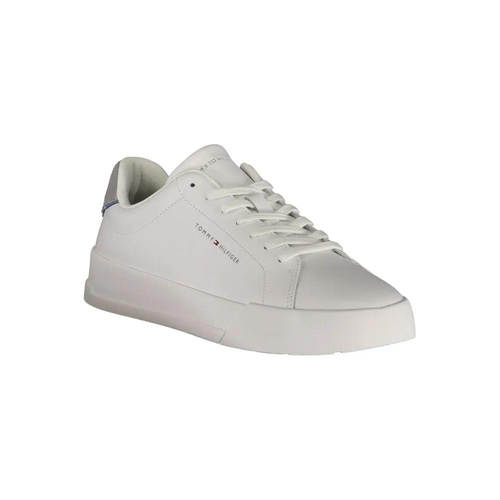 Tommy Hilfiger White Polyurethane Men's Sneaker