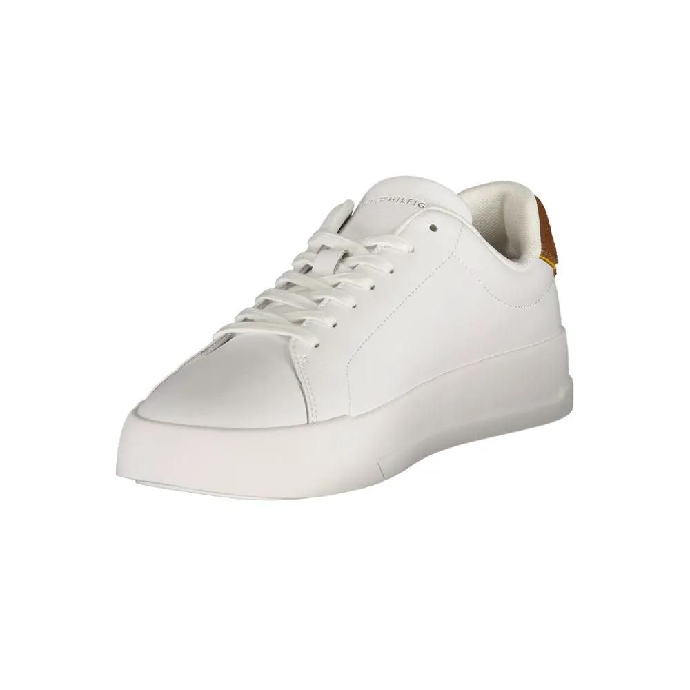 Tommy Hilfiger White Polyester Athletic Sneakers