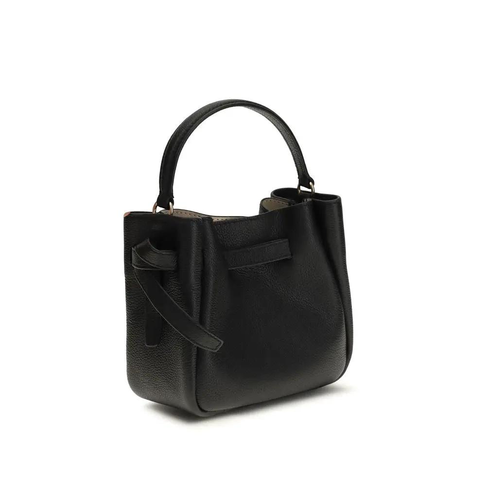 Sac bandoulière Bos Taurus en cuir de veau noir Tory Burch