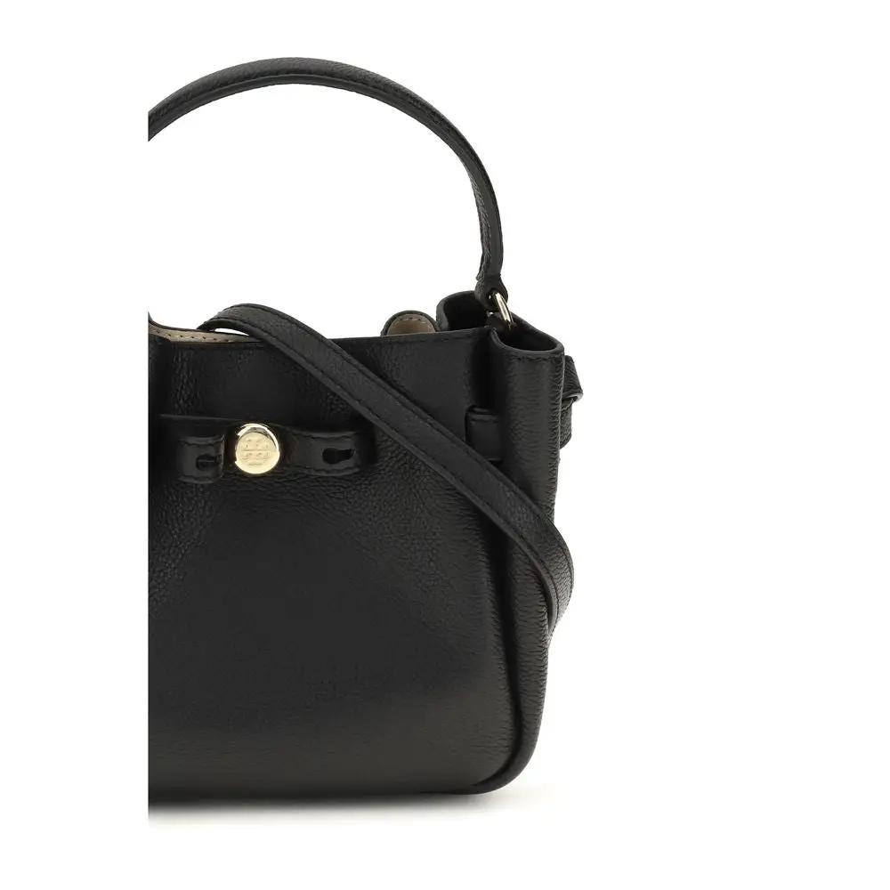 Sac bandoulière Bos Taurus en cuir de veau noir Tory Burch