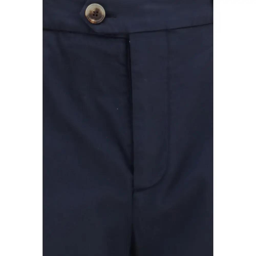 Brunello Cucinelli Black Cotton Chino Pants