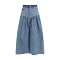 Jupe en jean bleu Ganni