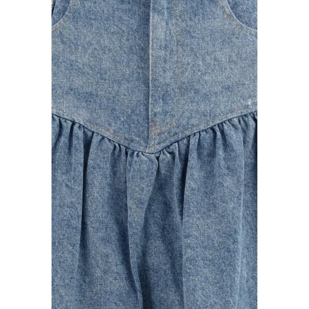 Jupe en jean bleu Ganni