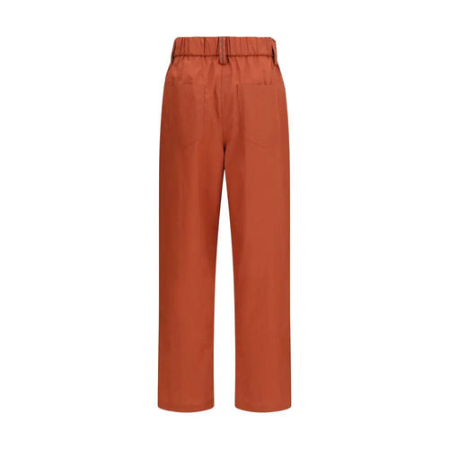 Pantalon décontracté Brunello Cucinelli en coton orange