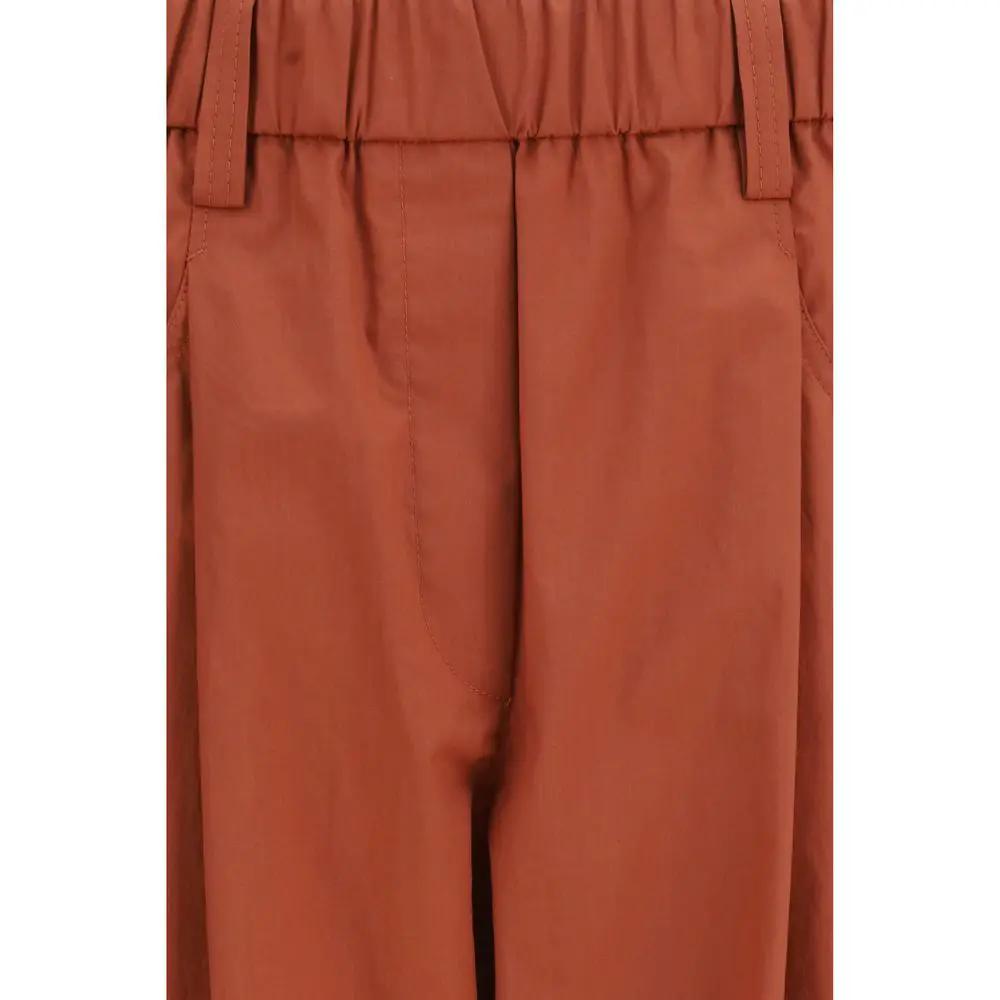 Pantalon décontracté Brunello Cucinelli en coton orange
