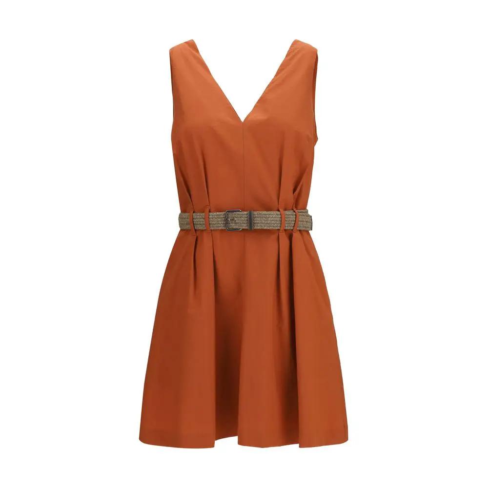 Robe décontractée en coton orange Brunello Cucinelli