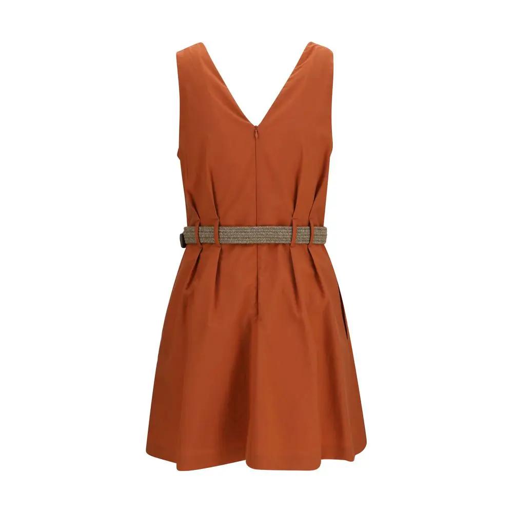 Robe décontractée en coton orange Brunello Cucinelli