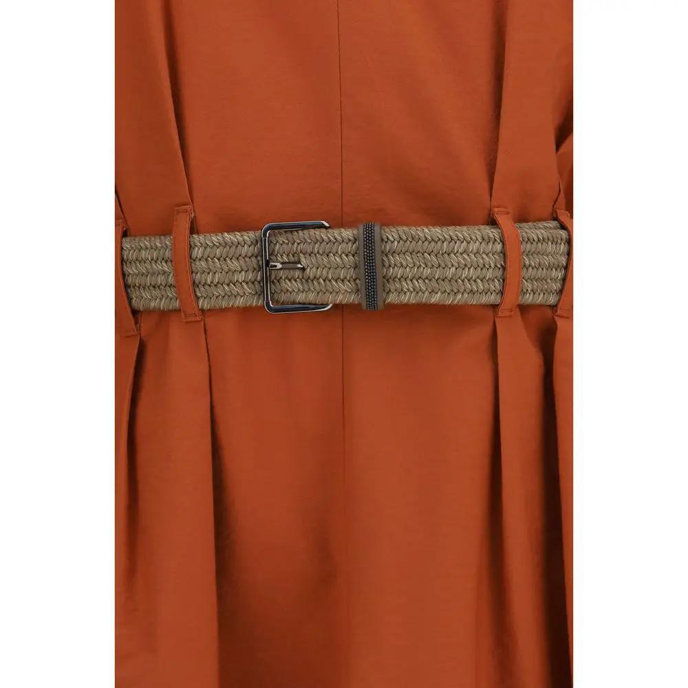 Robe décontractée en coton orange Brunello Cucinelli