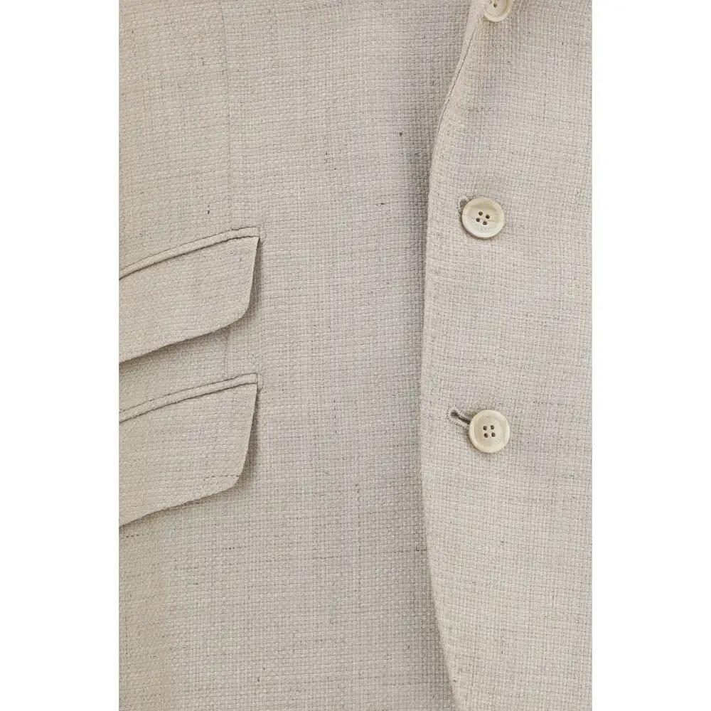 Brunello Cucinelli Beige Silk Two-Piece Suit
