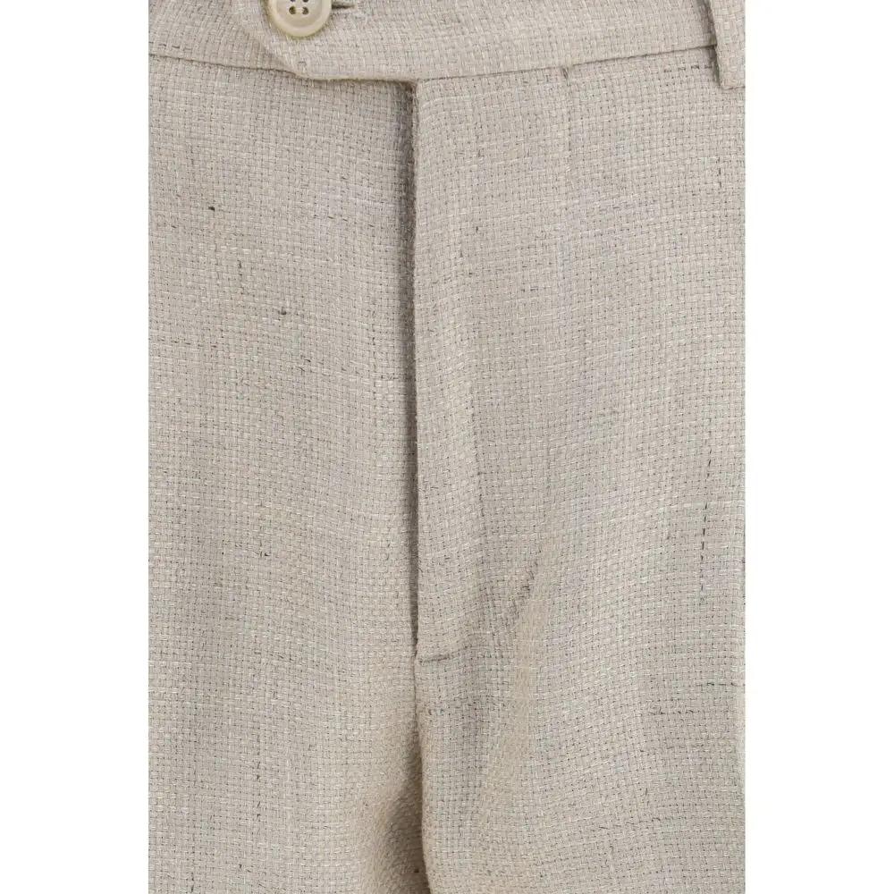 Brunello Cucinelli Beige Silk Two-Piece Suit