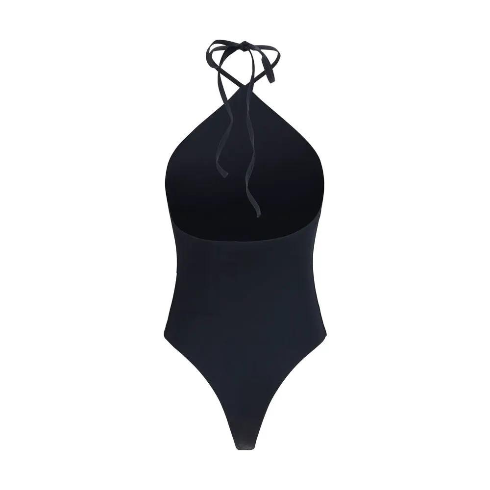 Jacquemus Black Polyamide One-Piece Swimsuit