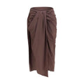 Jacquemus Brown Polyester Midi Skirt