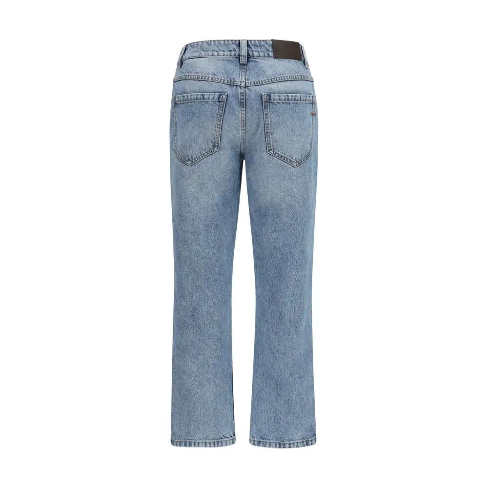 Brunello Cucinelli Blue Cotton Straight-Leg Jeans