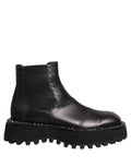 Bottes Chelsea à enfiler en cuir noir Dolce & Gabbana