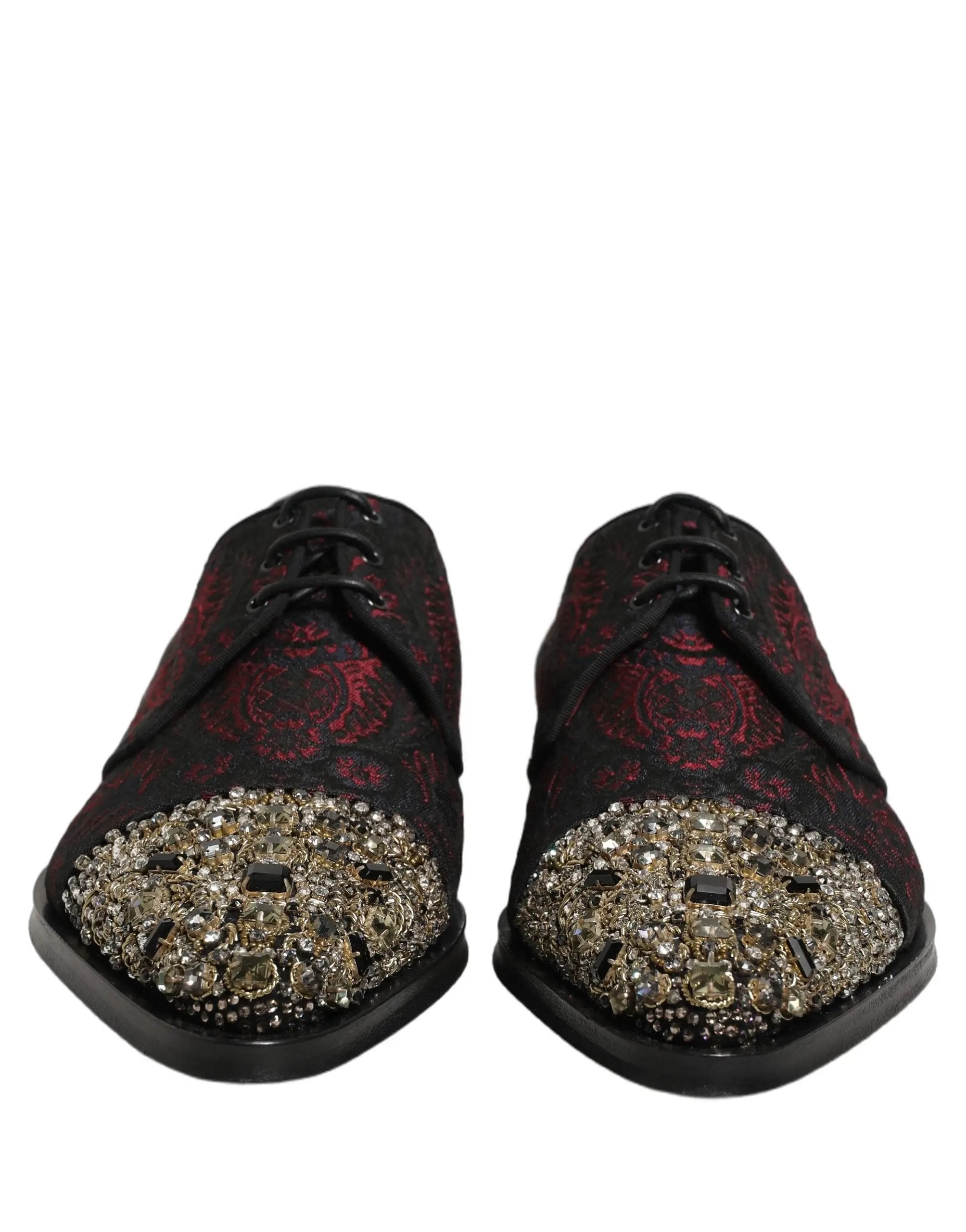 Chaussures Richelieu de ville Dolce & Gabbana noires et rouges ornées