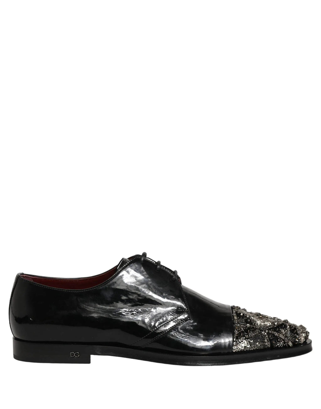 Chaussures Richelieu de cérémonie pour homme Dolce & Gabbana noires ornées