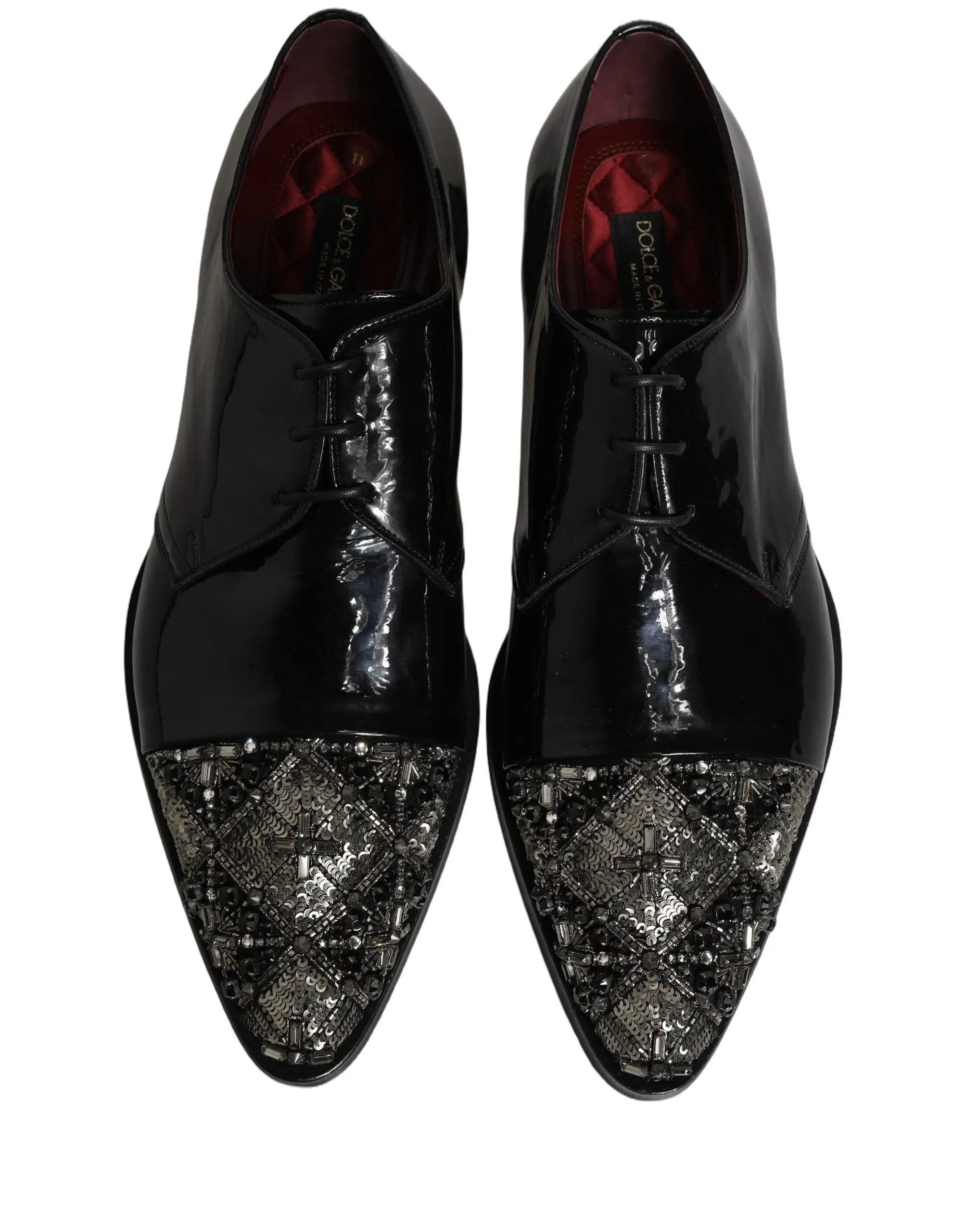 Chaussures de ville Dolce & Gabbana Derby noires ornées