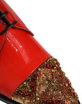 Chaussures habillées de cérémonie pour homme Dolce & Gabbana Derby ornées rouges