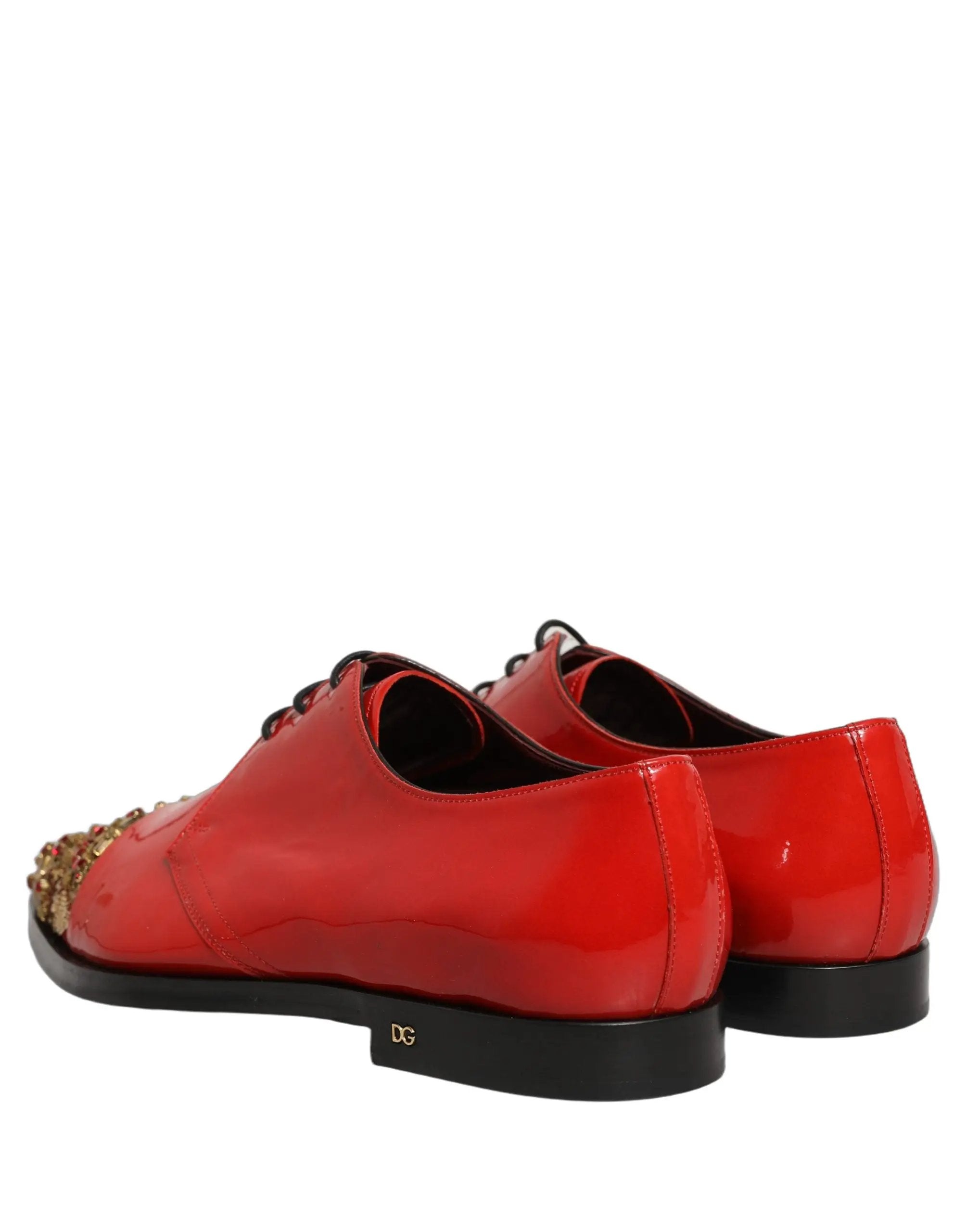 Chaussures habillées de cérémonie pour homme Dolce & Gabbana Derby ornées rouges