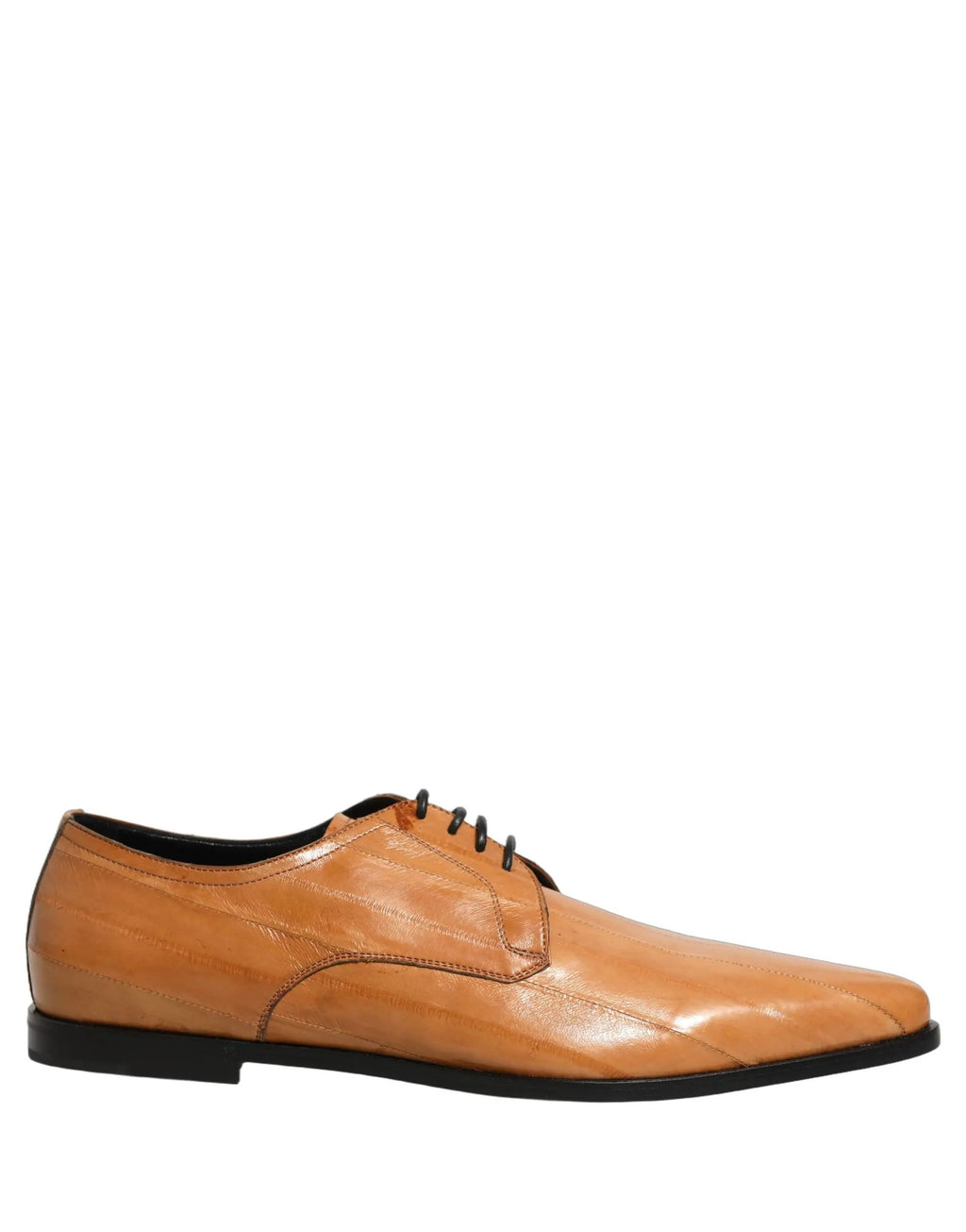 Chaussures Richelieu en cuir marron à lacets pour hommes Dolce & Gabbana